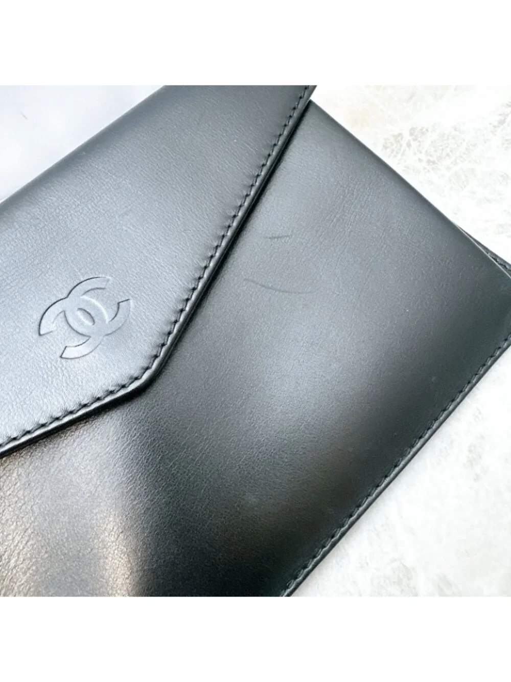 Chanel Wallet Lambskin Black Simple